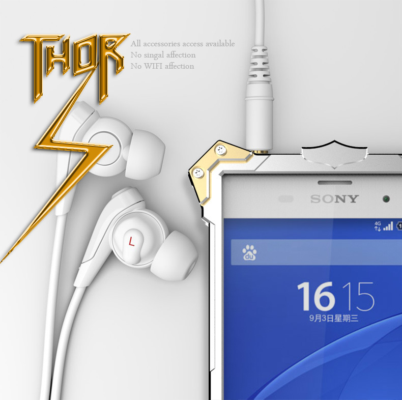 SIMON THOR Aviation Aluminum Alloy Shockproof Armor Metal Case Cover for Sony Xperia Z4 & Z3 & Z2 & Z1