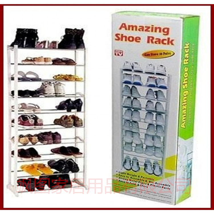 amazing shoe rack 多功能组合十10层简易便携安装可拆鞋架收纳架