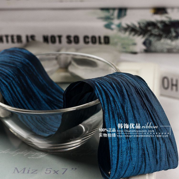 Impresión de la cinta arco regalo cuerda cinta plisada coreana accesorios de embalaje en stock al por mayor Corea del Sur cinta de poliéster