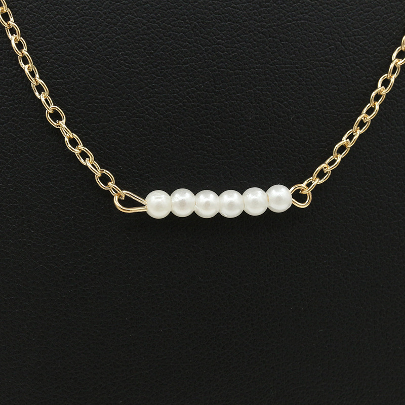 韩版新款珍珠项链  速卖通热卖 单排 一字珍珠 短项链锁骨链