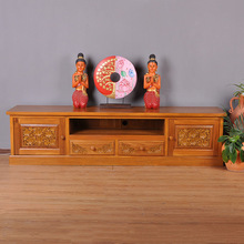 （需定做）泰國實木工藝品 東南亞家居雕花家具 雕花電視櫃102392