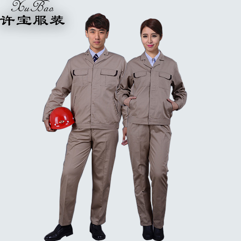 2019 men and women currency Autumn new pattern Solid environmental protection High density Twill coverall Long sleeve work clothes Manufactor Direct selling