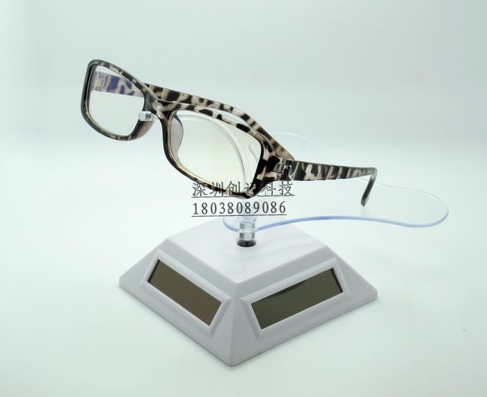 双用太阳能眼镜展示架 眼镜展示台 360°眼镜旋转架 展架 眼镜架