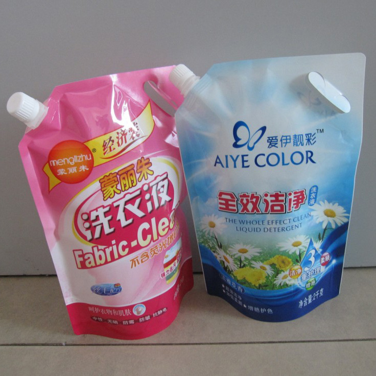生产洗衣液包装袋 吸嘴洗衣液袋 洗衣液吸嘴袋环保可立袋环保袋
