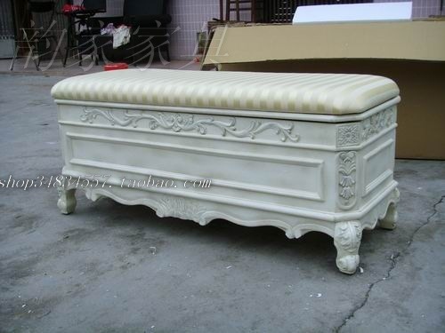 床尾凳 储物柜 换鞋凳 收纳凳 美式乡村家具 实木雕刻地中海 整装|ms