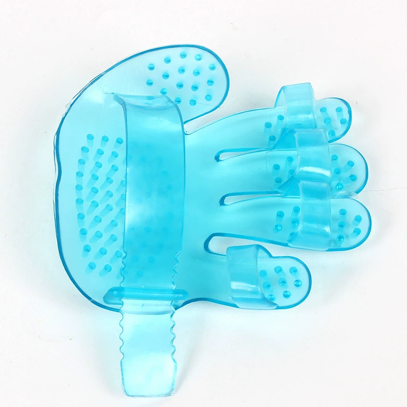 Щетка для ванны для домашних животных принадлежности для домашних животных пластиковая щетка с пятью пальцами в форме ладони Массажная щетка для чистки оптом