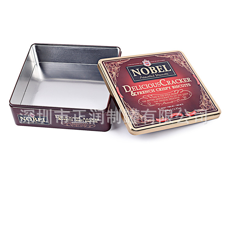 正方形包装铁盒 复古铁盒包装 饼干铁皮盒子 核桃酥包装铁盒