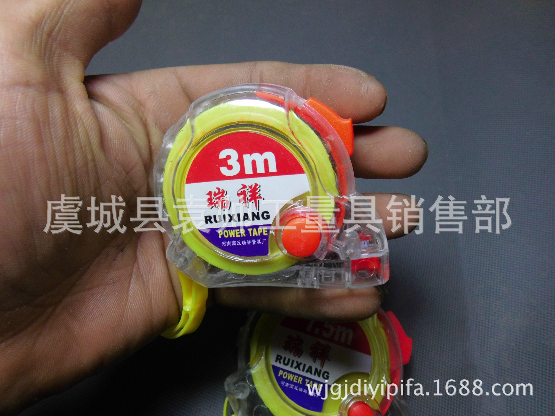 工厂直销 3米m19mm水晶透明鱼眼钢卷尺 米尺盒尺不锈钢测量工具