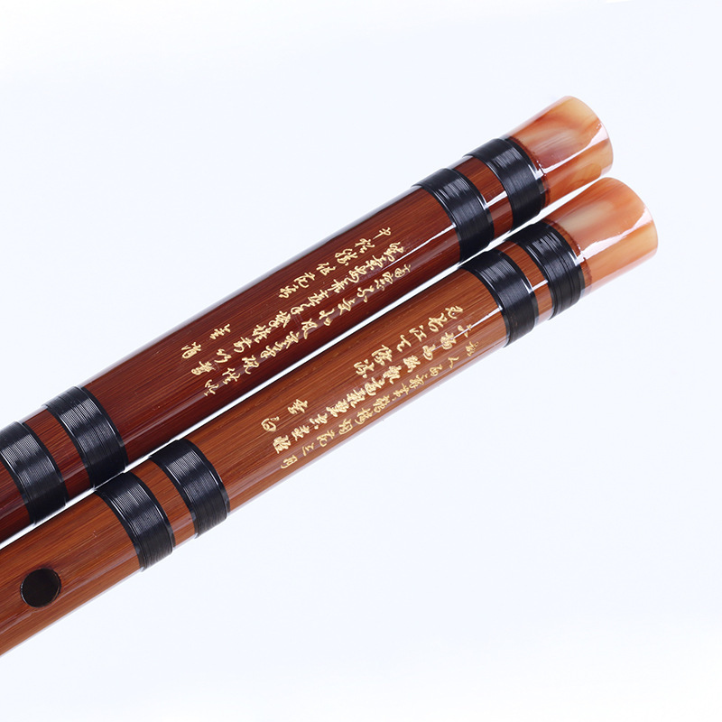Chinese Dizi oriental traditional Musical Instrument bamboo flute wholesale single plug brass bamboo flute beginner students two introductory imitation jade bitter bamboo flute
