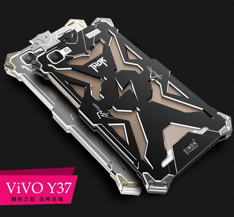 SIMON THOR Aviation Aluminum Alloy Shockproof Armor Metal Case Cover for vivo Y37