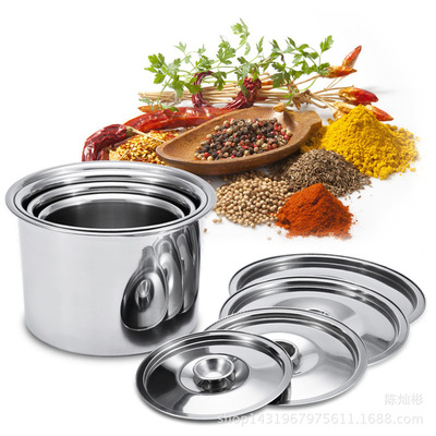 Manufactor Direct selling Stainless steel Taste cup Raise the condiment jar thickening Seasoning pots Stew Straight Bowl beat eggs