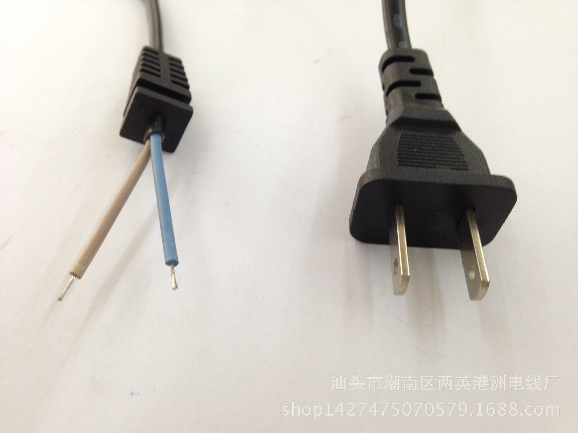 扁插1.5米带线卡电源线各种扁插带卡插头线尾卡位6*9适配器对接线