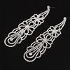 Fashionable crystal, earrings, accessory, Korean style, flowered, wholesale