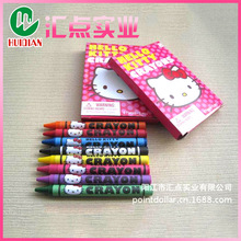 厂家直销 高品质8色彩盒装蜡笔 儿童环保无毒礼品蜡笔 出口蜡笔