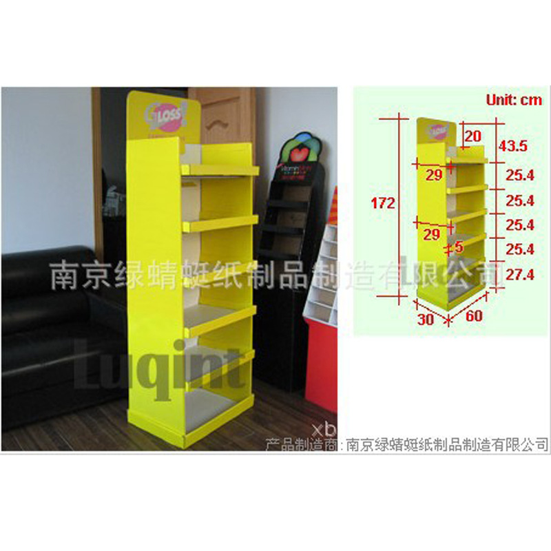 厂家定制瓦楞纸货架 超市饼干零食展示架定做 蛋糕纸陈列架