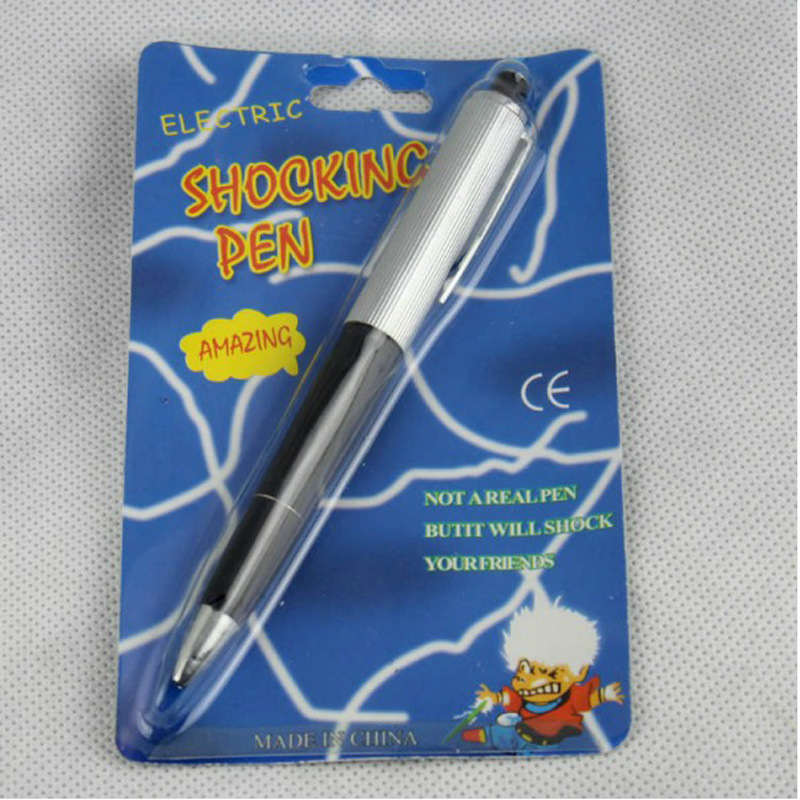 愚人节新奇整人电人两用卡电笔 可写字 电人整人创意搞怪卡电笔|ms