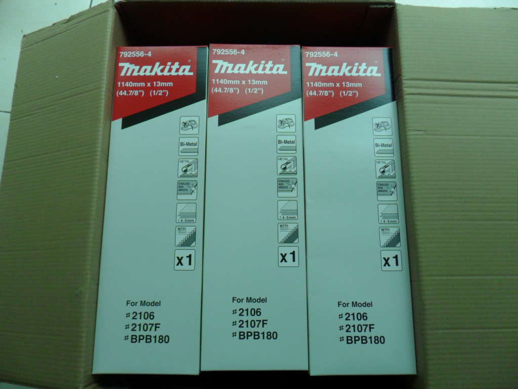 供应牧田2107FK用带锯条编号792556-4齿数18高速钢材质每盒一条装