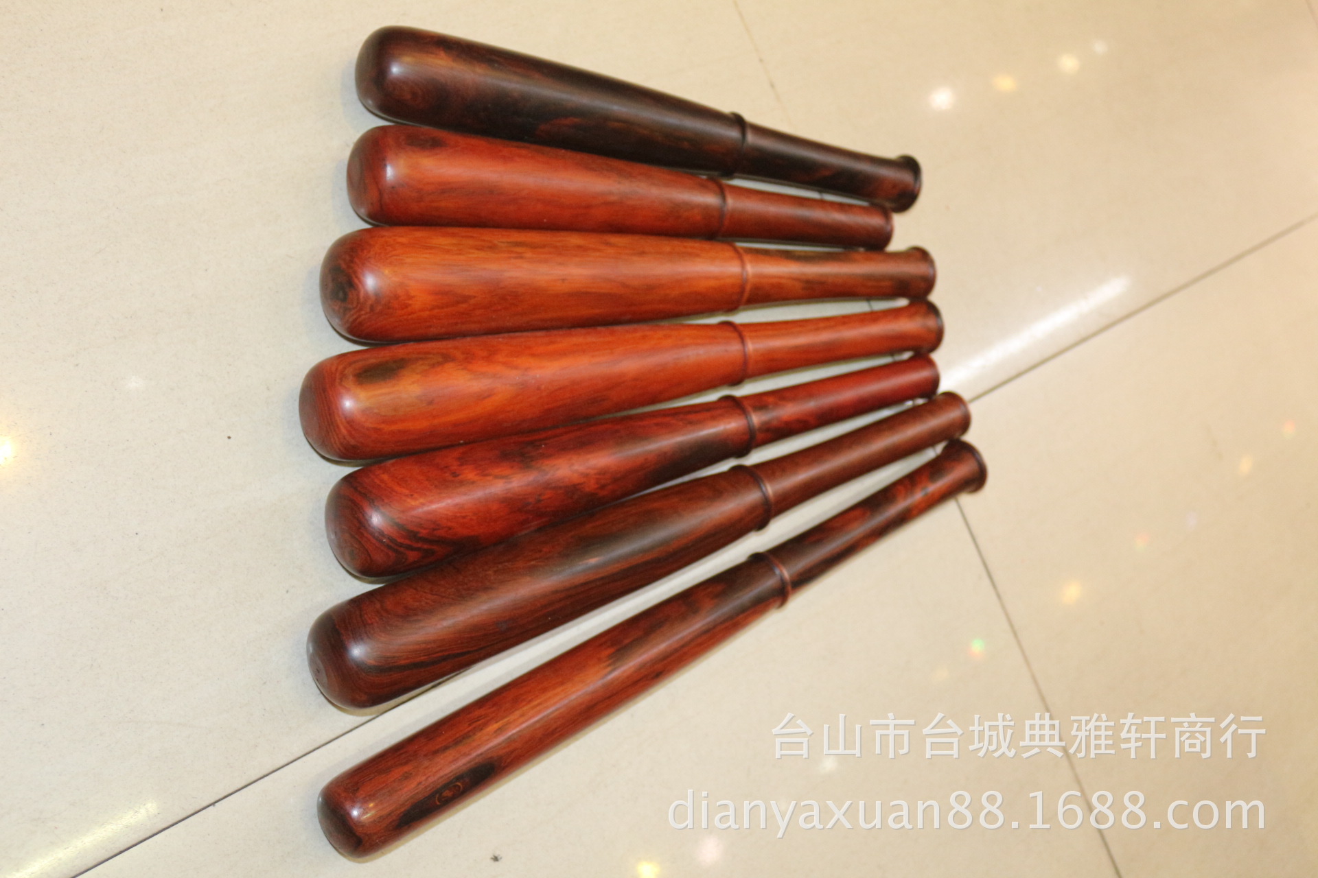 老挝大红酸枝木整木棒球棍5.5x5 (13)