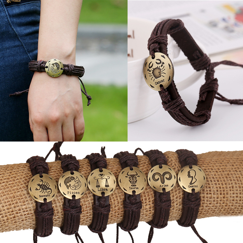 retro woven leather bracelet