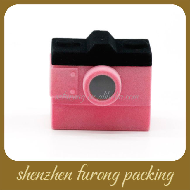 厂家批发 植绒创意可爱相机形首饰盒礼品盒 饰品包装盒定做