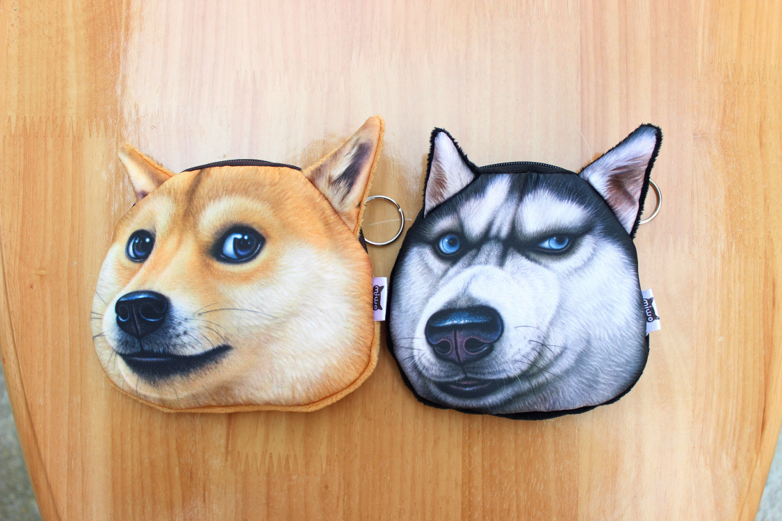 Unisex Gender Fashion Style Round Shape Unisex Animal Plush Polyester Zipper Coin Purses