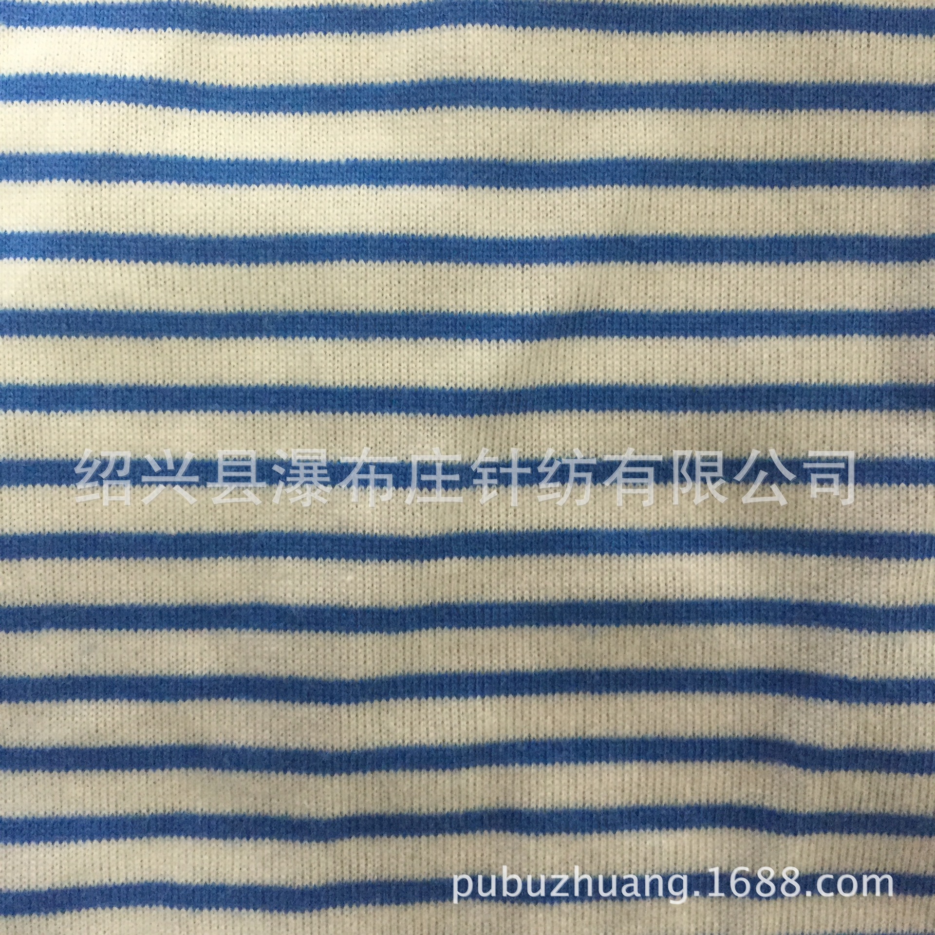 厂家直销针织全棉海军蓝加本白色织水手服汗布