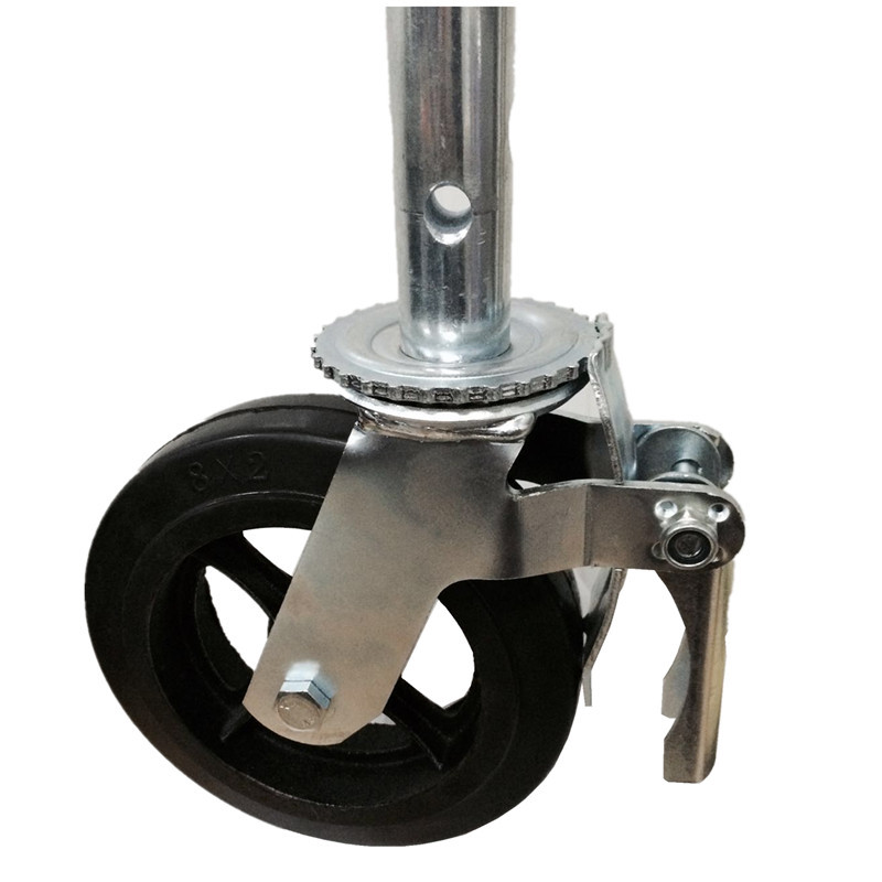 脚手架脚轮6寸8寸欧款鹰架轮子刹车轮PU轮尼龙轮广东万向轮双轮