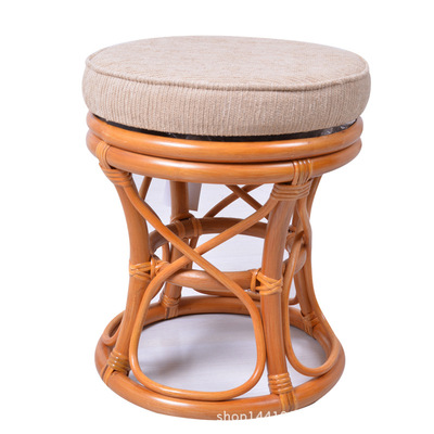 Hagiwara rattan furniture natural Indonesia Rattan stools Japanese mainland style Round stool Recruitment agent Affiliate