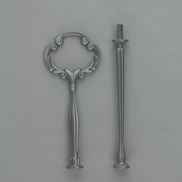 Little flower head two -layer silver