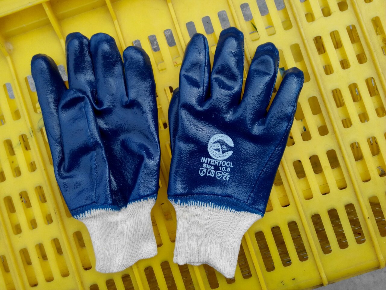 供应绒布丁腈罗口全挂浸胶手套 防油耐油挂胶全浸劳保防护手套