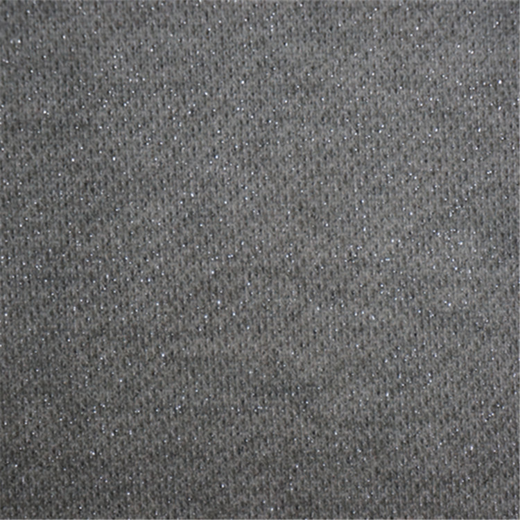 银丝两线卫衣针织布，2021秋冬女装面料，粗针毛线