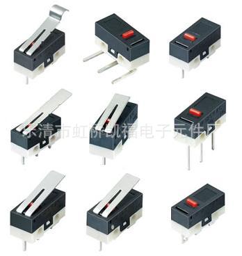 供应带柄长13.5mm左右弯微动开关 鼠标开关 长寿命小微动 1A 125V