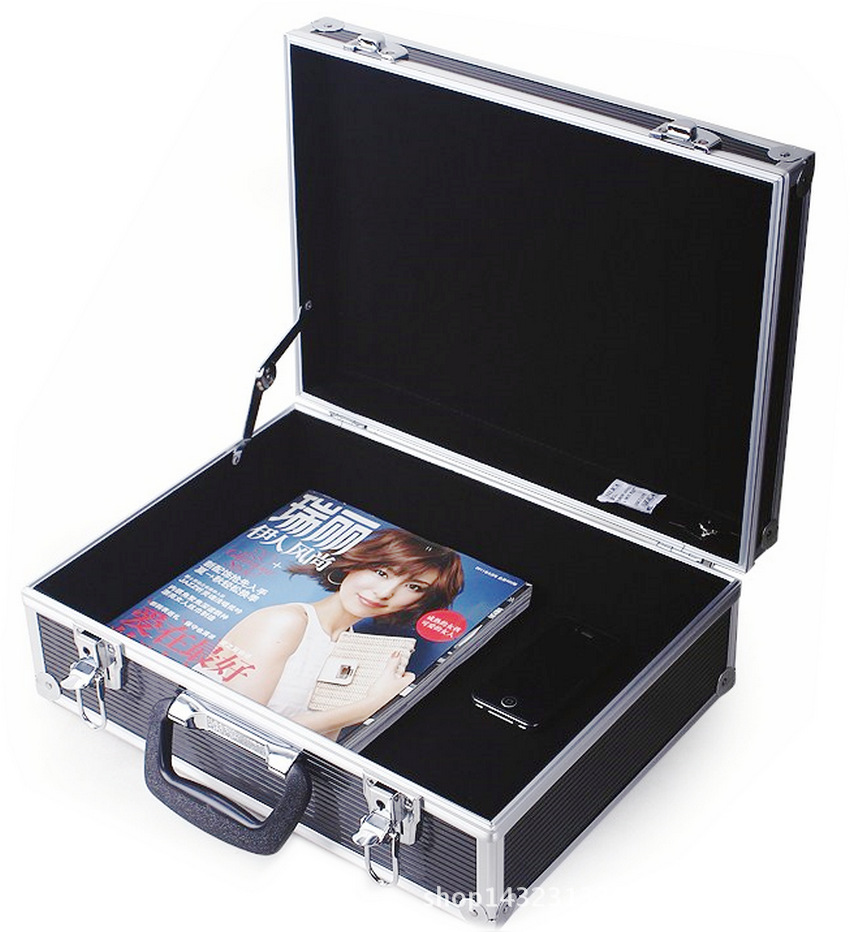 供应铝合金箱子 书刊杂志收纳箱 铝合金公文箱 手提工具箱