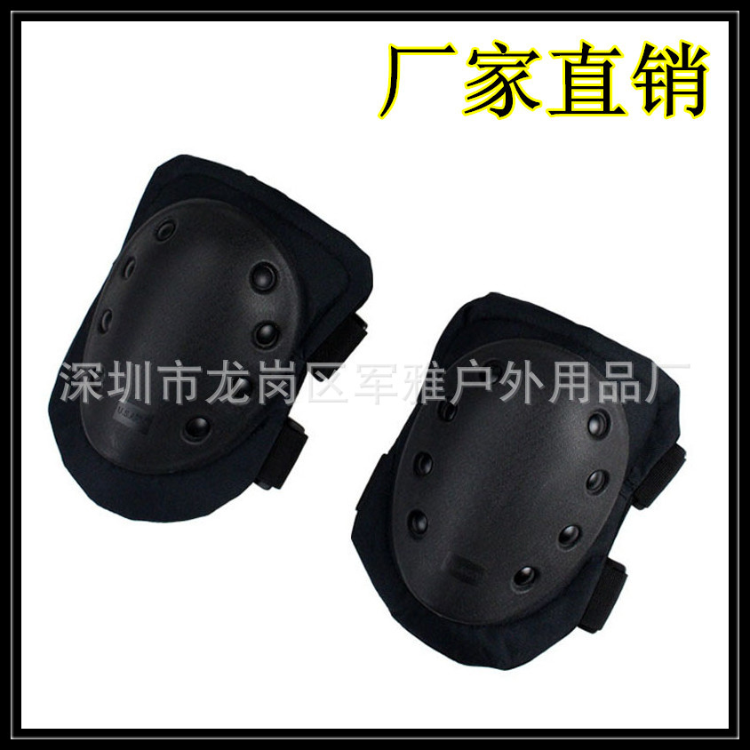 工厂直销-黑鹰战术骑行防护护具 登山徒步cs护膝两件运动护具套装|ms