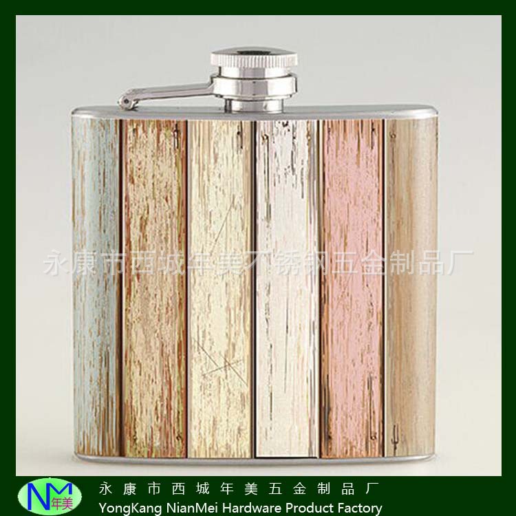 OME精美仿真木纹酒壶/外贸不锈钢酒壶