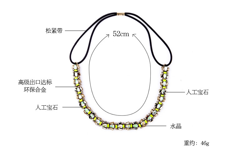 Collier Design Rétro Street Style Pull Punk Chaîne Hipster Accessoires Cristal Gemme Collier display picture 1