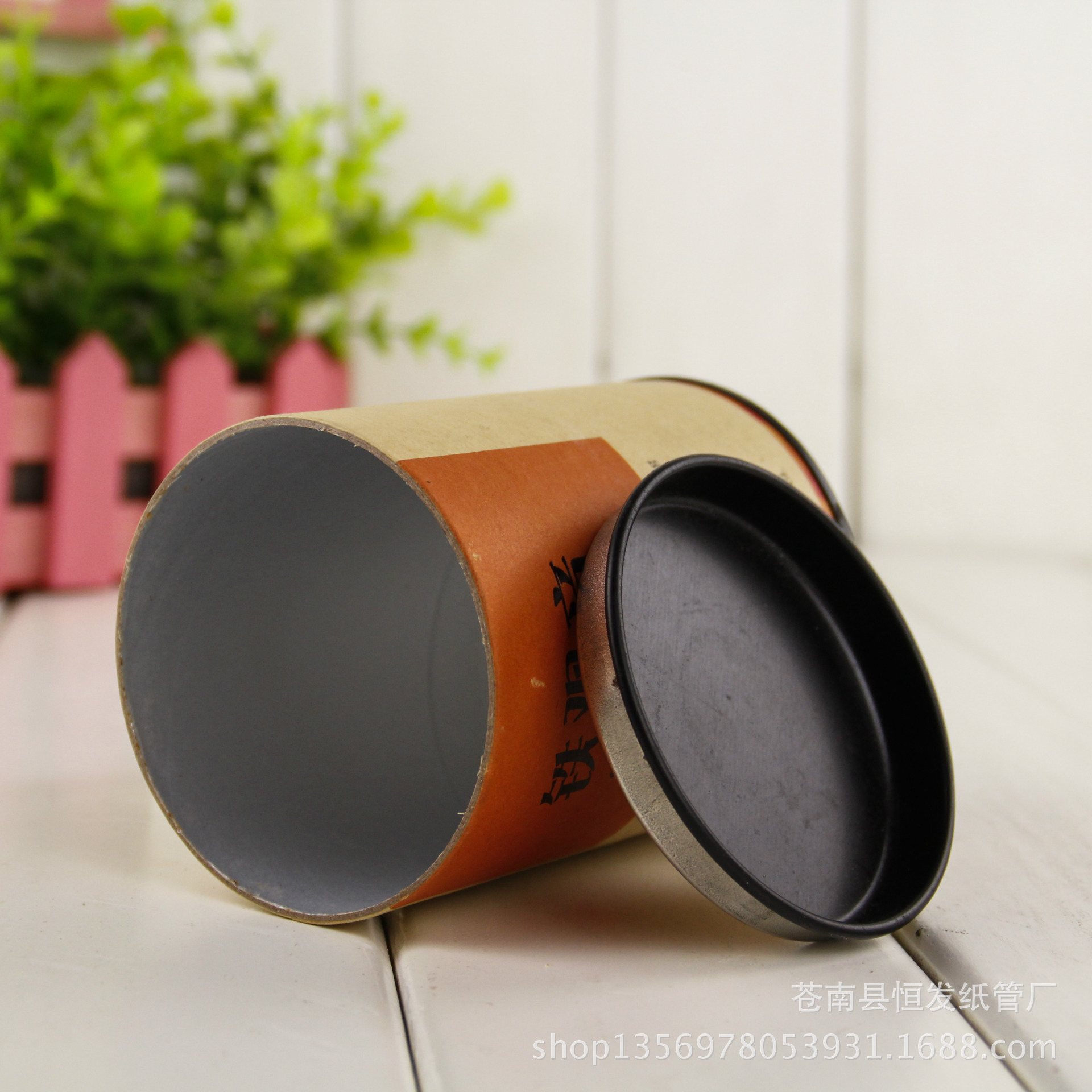 厂家批发马口铁纸筒 内部可做铝箔纸 铝质易拉盖彩色纸筒包装