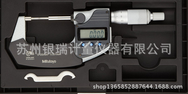 日本三丰数显花键千分尺0-25mm，331-361，B型，2mm测头