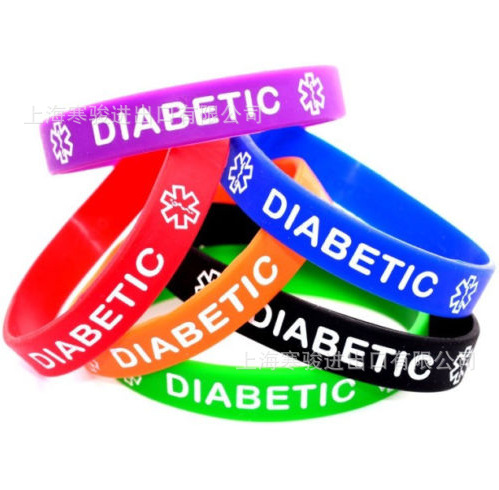 Diabetic medical  硅胶手环 wristband