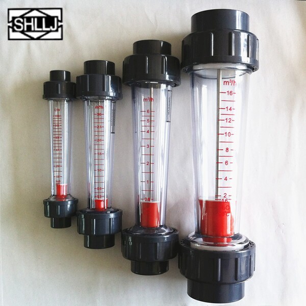 LZS pure water return flexible socket thread interface glass plastic tube rotor float flowmeter