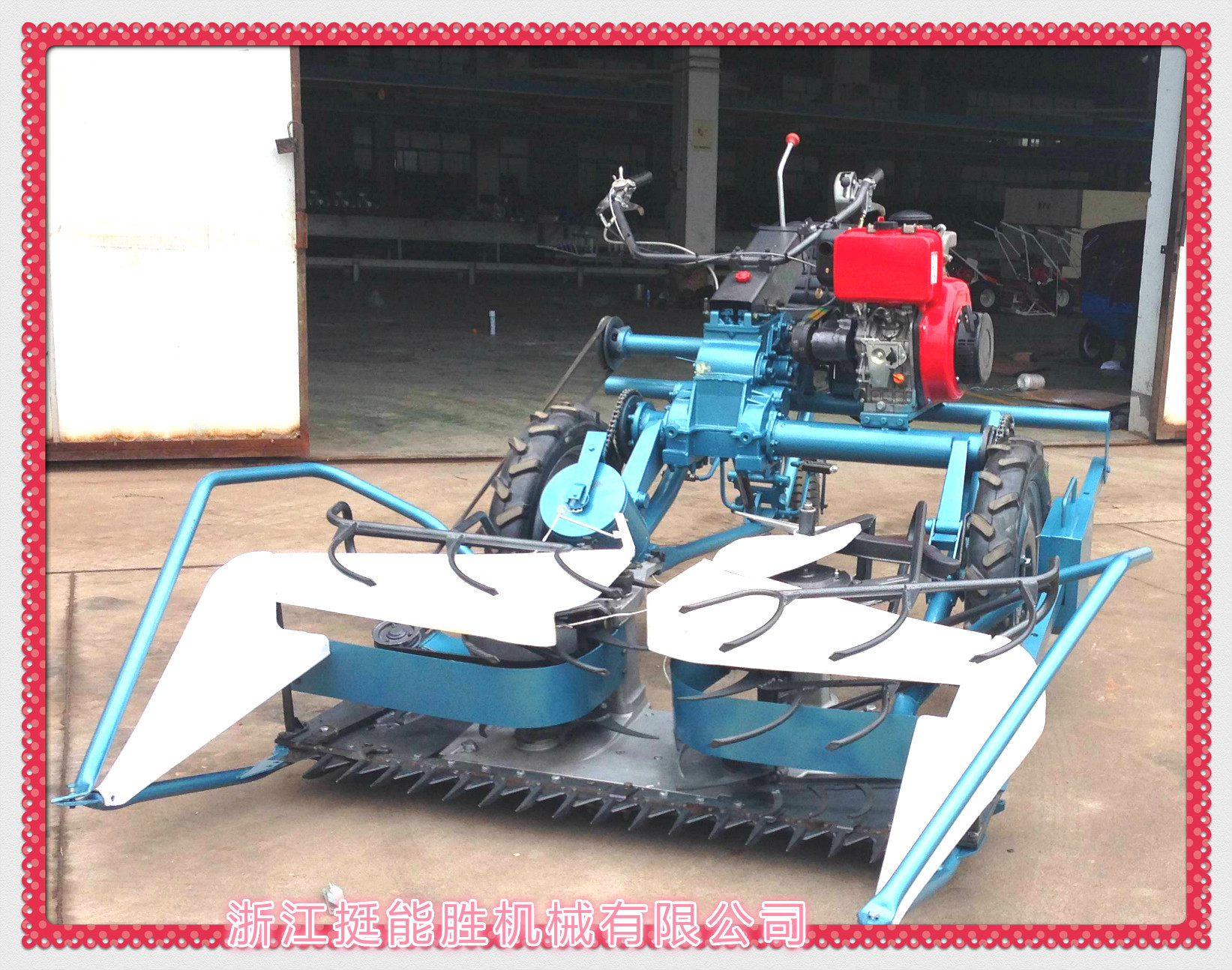 手扶乘座式收割打捆一体三轮割捆机