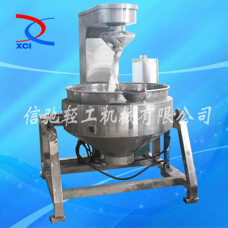 行星搅拌煤气加热不锈钢夹层锅 炒菜机