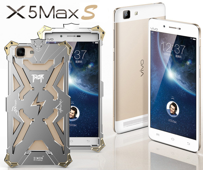 SIMON THOR Aviation Aluminum Alloy Shockproof Armor Metal Case Cover for vivo X5Max S