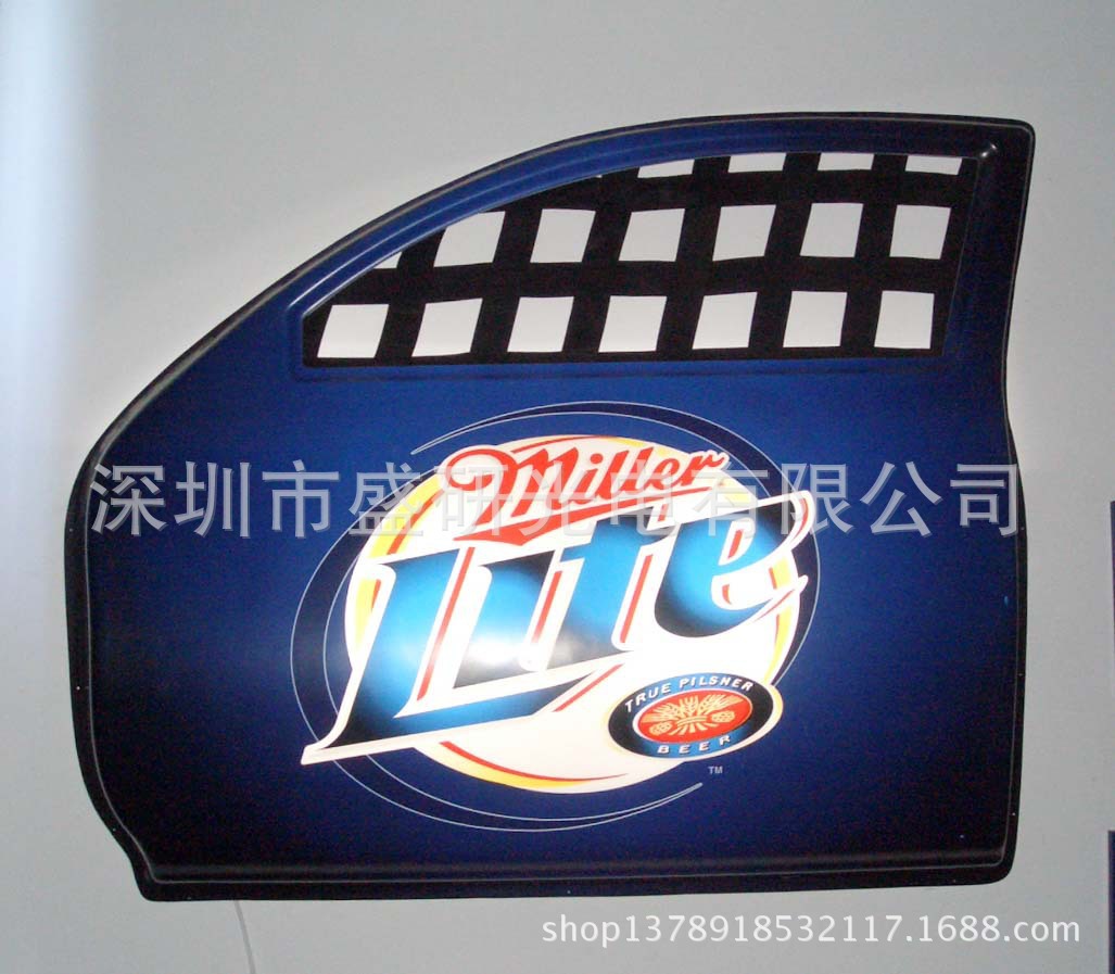 赛车车门灯箱 丝印吸塑广告灯箱 啤酒大型吸塑灯箱