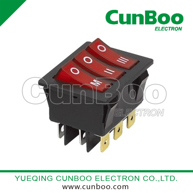 供应三联翘板开关船型开关/冰箱冷柜冰柜开关/大功率冷机用开关