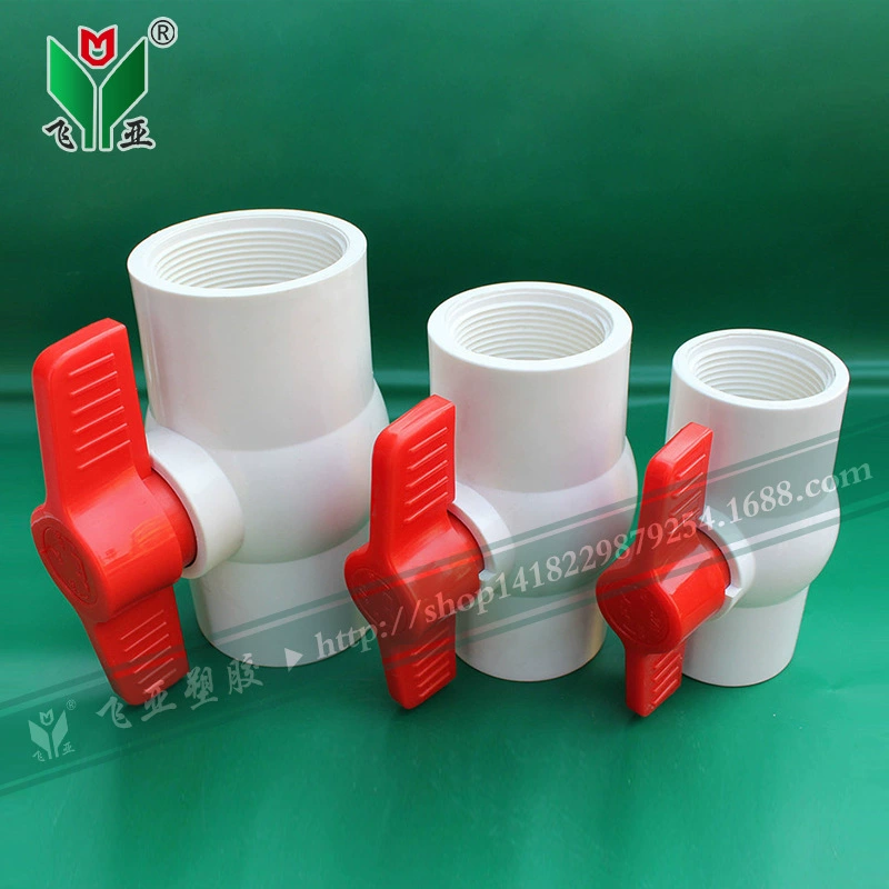 [Feiya Plastic] Переключатель клапана из ПВХ Внутренний проволочный шаровой клапан Вискозный плоский винт Промывочная вставка Четырехходовой водяной клапан