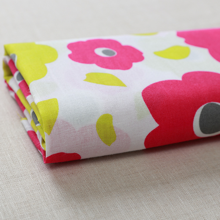 涤棉涂料印花平纹面料 秋冬包装装饰品布料 现货供应