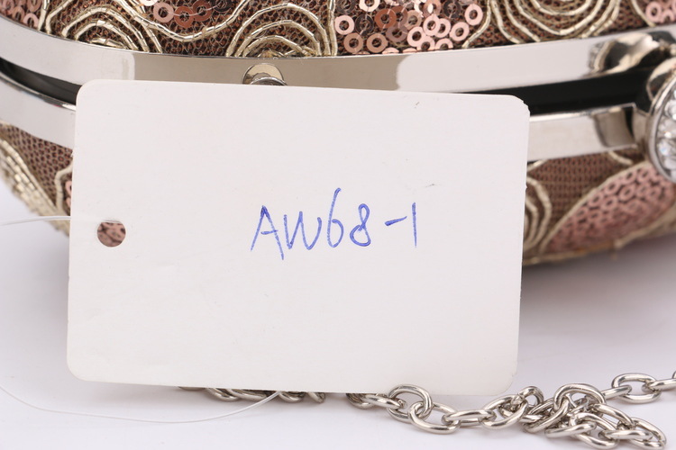Embroidery Hard-Surface Clutch Bag
