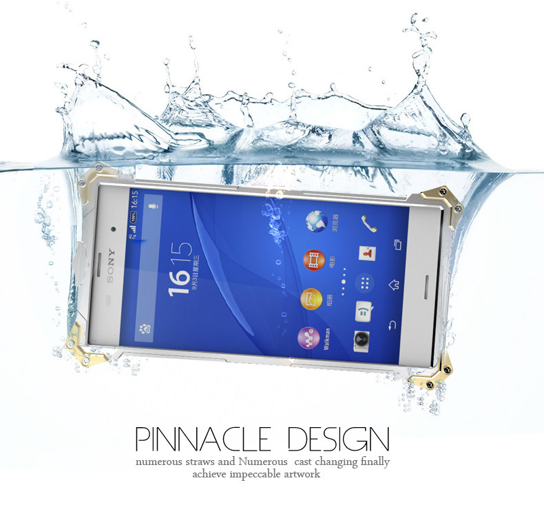 SIMON THOR Aviation Aluminum Alloy Shockproof Armor Metal Case Cover for Sony Xperia Z4 & Z3 & Z2 & Z1