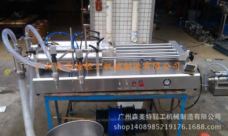 半自动灌装机 双头 活塞式灌装机 双头 双头全气动洗洁精灌装机